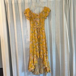 Floral Dress, Yellow, Size S (4)